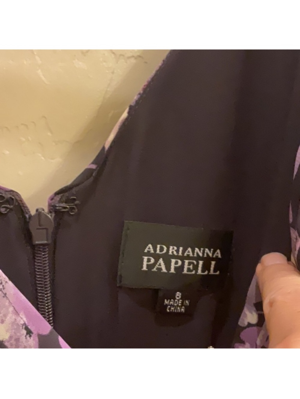 Arianna Flutter Sleeve Floral Wrap Midi Dress in Black and Purple - Picture 3 of 4